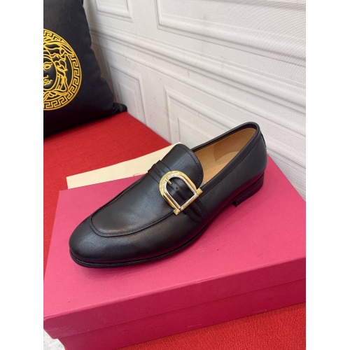 Replica Ferragamo Leather Shoes For Men #952149 $96.00 USD for Wholesale