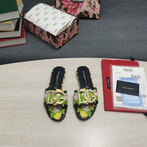 Replica Dolce & Gabbana D&G Slippers For Women #953134 $130.00 USD for Wholesale