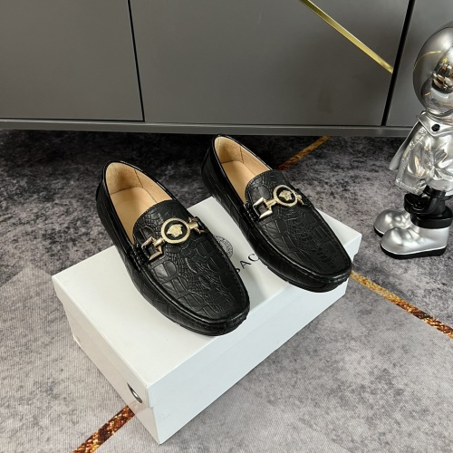 Replica Versace Leather Shoes For Men #953328, $76.00 USD, [ITEM#953328], Replica Versace Leather Shoes outlet from China