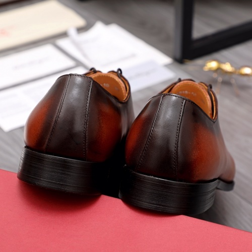 Replica Ferragamo Leather Shoes For Men #956448 $80.00 USD for Wholesale