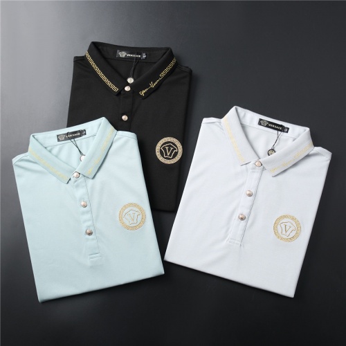 Replica Versace T-Shirts Short Sleeved For Men #957995 $38.00 USD for Wholesale