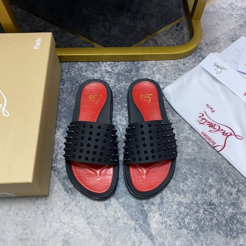 Replica Christian Louboutin CL Slippers For Men #959193, $56.00 USD, [ITEM#959193], Replica Christian Louboutin CL Slippers outlet from China