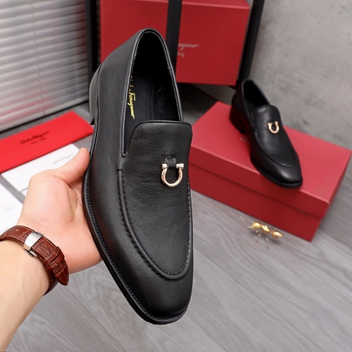 Replica Salvatore Ferragamo Leather Shoes For Men #961296 $82.00 USD for Wholesale