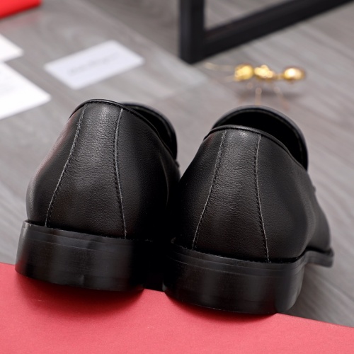 Replica Salvatore Ferragamo Leather Shoes For Men #961296 $82.00 USD for Wholesale