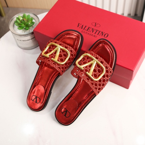 Replica Valentino Slippers For Women #962048 $60.00 USD for Wholesale