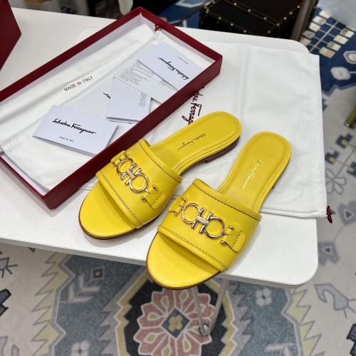 Replica Salvatore Ferragamo Slippers For Women #968865 $88.00 USD for Wholesale