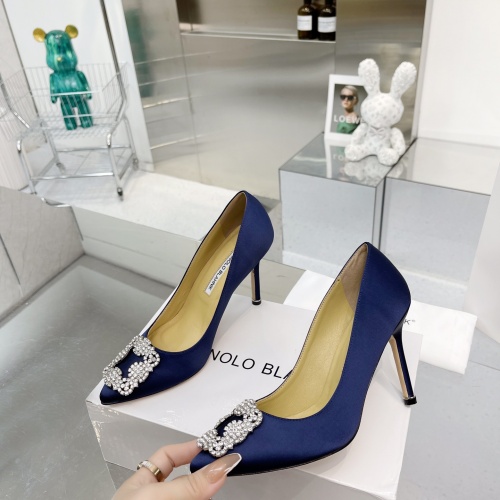 Replica Manolo Blahnik High-Heeled Shoes For Women #969773 $92.00 USD for Wholesale