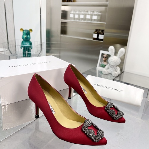 Replica Manolo Blahnik High-Heeled Shoes For Women #969777 $92.00 USD for Wholesale