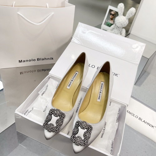 Replica Manolo Blahnik High-Heeled Shoes For Women #969782 $92.00 USD for Wholesale