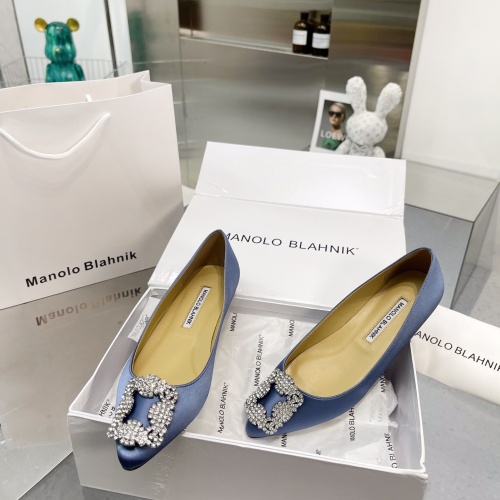 Replica Manolo Blahnik Flat Shoes For Women #969793 $85.00 USD for Wholesale
