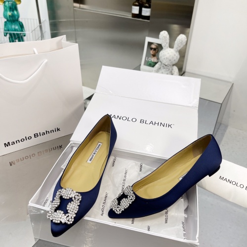 Replica Manolo Blahnik Flat Shoes For Women #969795 $85.00 USD for Wholesale