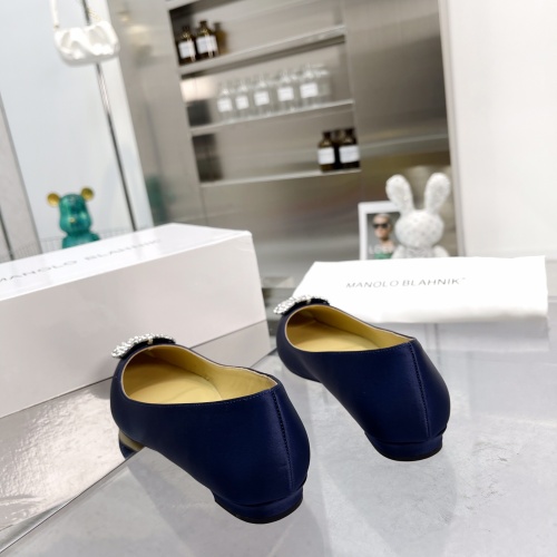 Replica Manolo Blahnik Flat Shoes For Women #969795 $85.00 USD for Wholesale