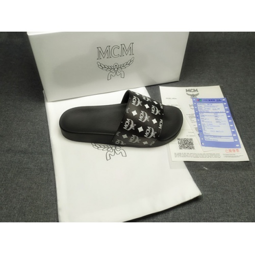 Replica MCM Slippers For Men #970602 $39.00 USD for Wholesale