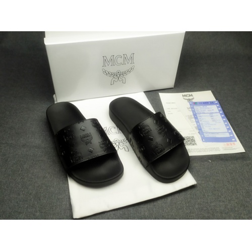 Replica MCM Slippers For Men #970608 $39.00 USD for Wholesale
