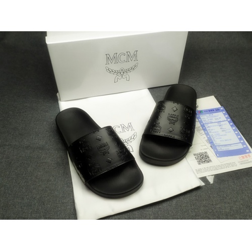 Replica MCM Slippers For Men #970608 $39.00 USD for Wholesale