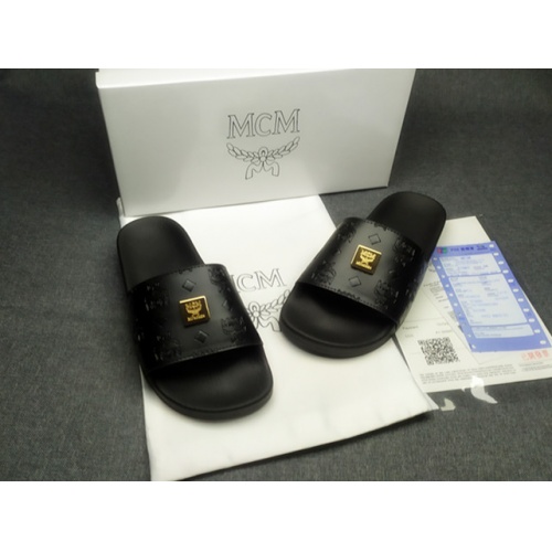 Replica MCM Slippers For Men #970638 $39.00 USD for Wholesale