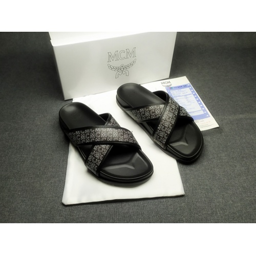 Replica MCM Slippers For Men #970643 $42.00 USD for Wholesale