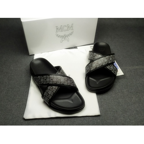Replica MCM Slippers For Men #970643 $42.00 USD for Wholesale