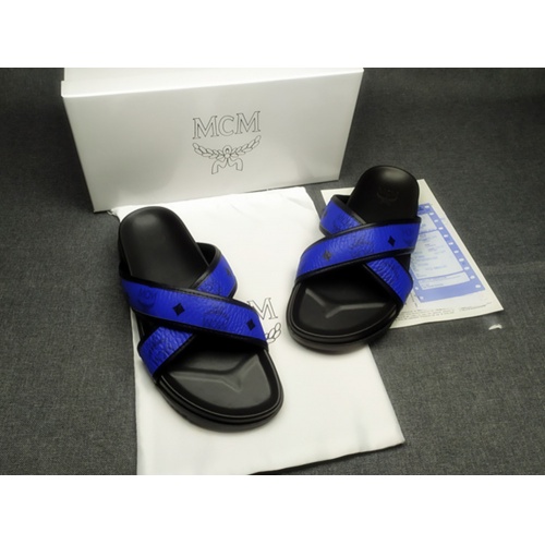 Replica MCM Slippers For Men #970646 $42.00 USD for Wholesale