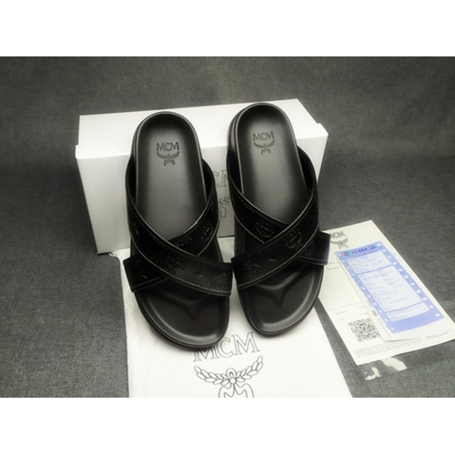 Replica MCM Slippers For Men #970649 $42.00 USD for Wholesale