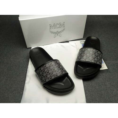 Replica MCM Slippers For Men #970652 $42.00 USD for Wholesale