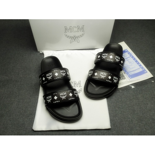 Replica MCM Slippers For Men #970655 $42.00 USD for Wholesale
