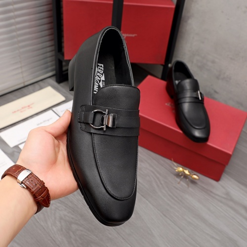 Replica Salvatore Ferragamo Leather Shoes For Men #971511 $80.00 USD for Wholesale