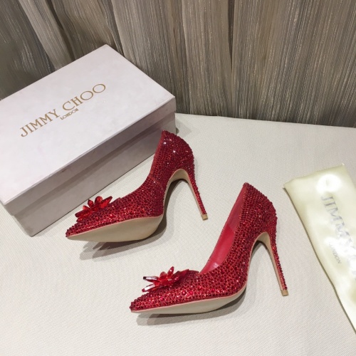 Replica Jimmy Choo High-Heeled Shoes For Women #973121 $85.00 USD for Wholesale