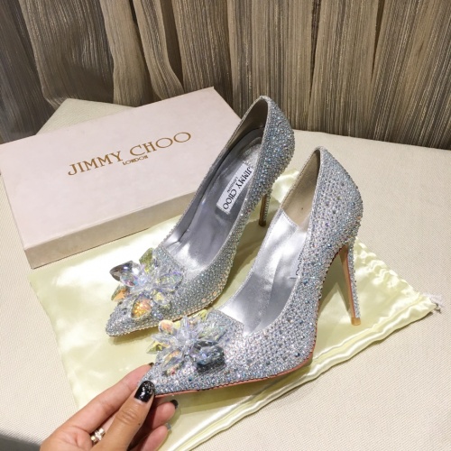 Replica Jimmy Choo High-Heeled Shoes For Women #973125 $85.00 USD for Wholesale