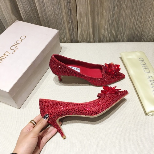 Replica Jimmy Choo High-Heeled Shoes For Women #973134 $85.00 USD for Wholesale