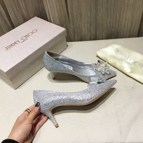 Replica Jimmy Choo High-Heeled Shoes For Women #973136 $85.00 USD for Wholesale