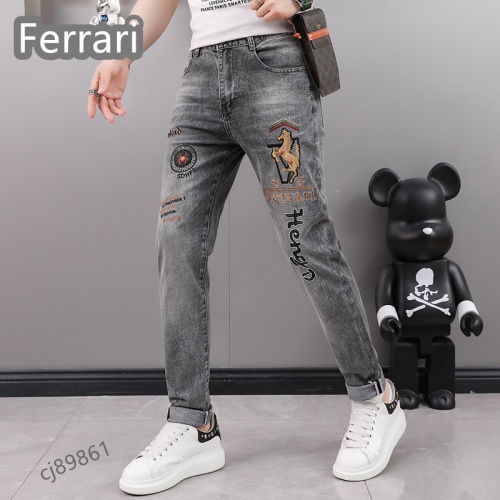 Replica Ferrari Jeans For Men #975901 $48.00 USD for Wholesale