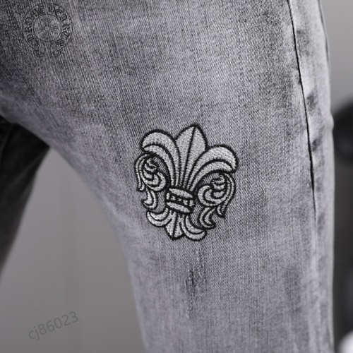 Replica Chrome Hearts Jeans For Men #975909 $48.00 USD for Wholesale