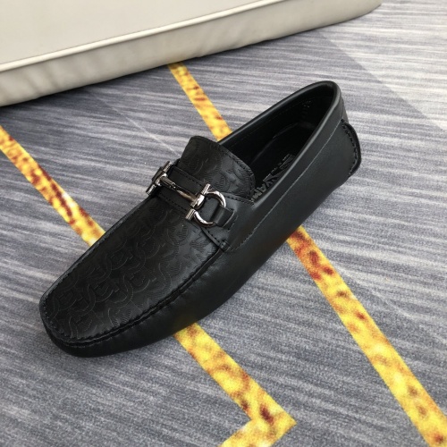 Replica Salvatore Ferragamo Leather Shoes For Men #976559 $98.00 USD for Wholesale