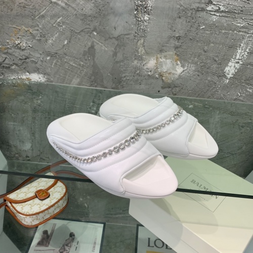 Replica Balmain Slippers For Women #977460 $92.00 USD for Wholesale