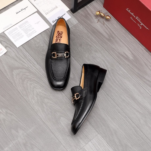 Replica Salvatore Ferragamo Leather Shoes For Men #983897 $85.00 USD for Wholesale