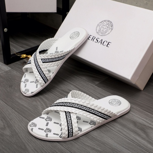 Replica Versace Slippers For Men #988503, $42.00 USD, [ITEM#988503], Replica Versace Slippers outlet from China