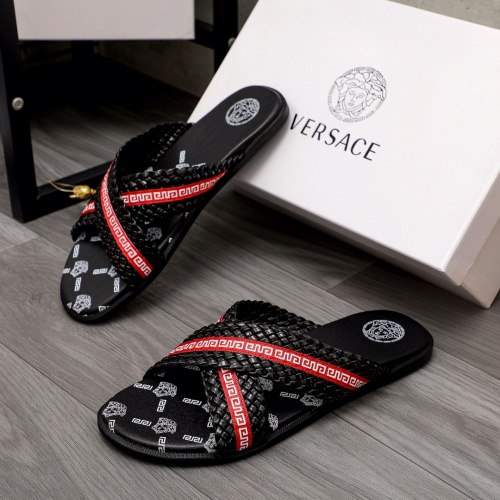 Replica Versace Slippers For Men #988504, $42.00 USD, [ITEM#988504], Replica Versace Slippers outlet from China