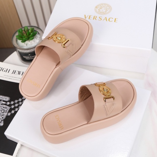 Replica Versace Slippers For Women #989593 $82.00 USD for Wholesale