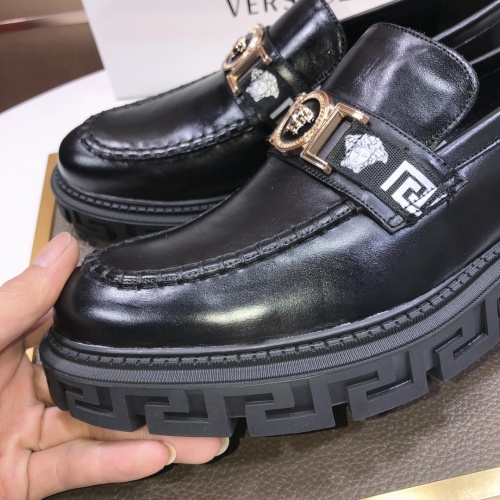 Replica Versace Leather Shoes For Men #994237 $85.00 USD for Wholesale