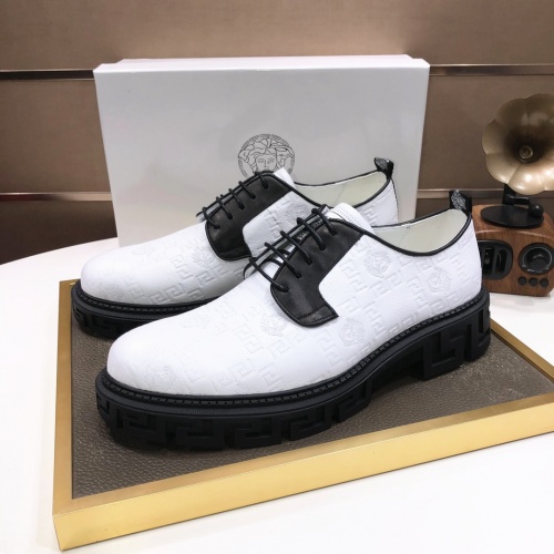 Replica Versace Leather Shoes For Men #994240, $85.00 USD, [ITEM#994240], Replica Versace Leather Shoes outlet from China