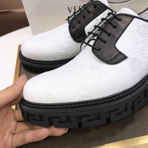 Replica Versace Leather Shoes For Men #994240 $85.00 USD for Wholesale