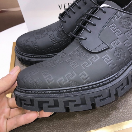 Replica Versace Leather Shoes For Men #994242 $85.00 USD for Wholesale