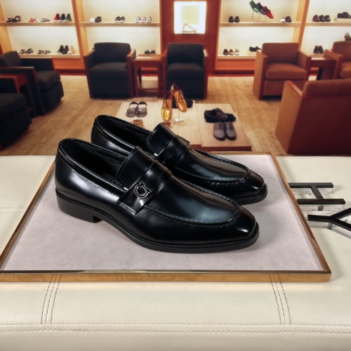 Replica Salvatore Ferragamo Leather Shoes For Men #1000632 $85.00 USD for Wholesale