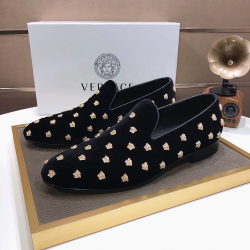Replica Versace Leather Shoes For Men #1001441, $88.00 USD, [ITEM#1001441], Replica Versace Leather Shoes outlet from China