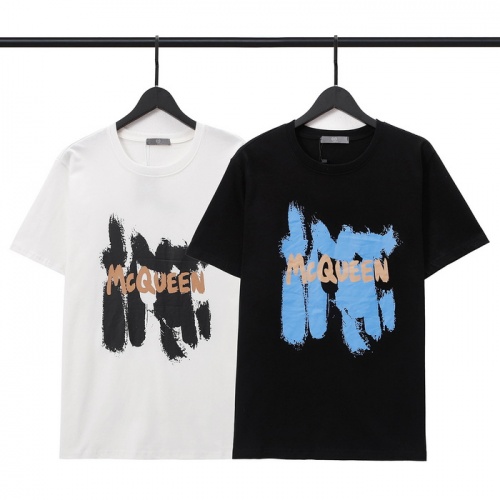 Replica Alexander McQueen T-shirts Short Sleeved For Unisex #1004498 $25.00 USD for Wholesale