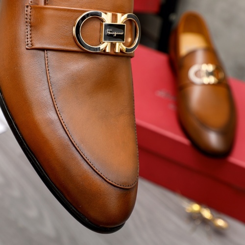 Replica Salvatore Ferragamo Leather Shoes For Men #1004855 $72.00 USD for Wholesale
