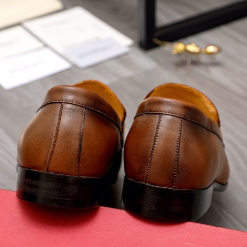 Replica Salvatore Ferragamo Leather Shoes For Men #1004855 $72.00 USD for Wholesale