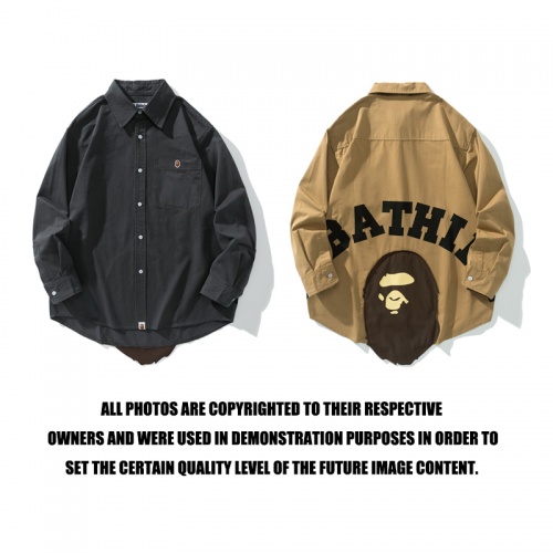 Replica Bape Shirts Long Sleeved For Men #1006779 $48.00 USD for Wholesale