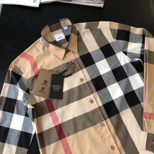 Replica Burberry Shirts Long Sleeved For Men #1009078 $64.00 USD for Wholesale